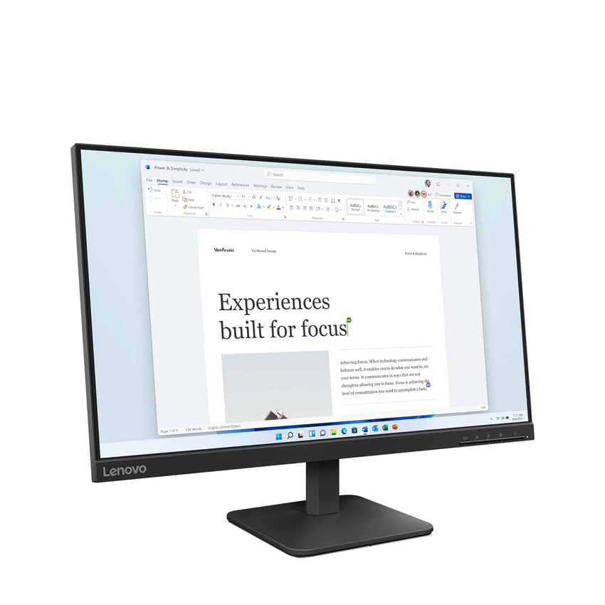 Monitor Lenovo L24-4e 60,5 cm (23,8″) FHD IPS LED 100 Hz ukrivljen